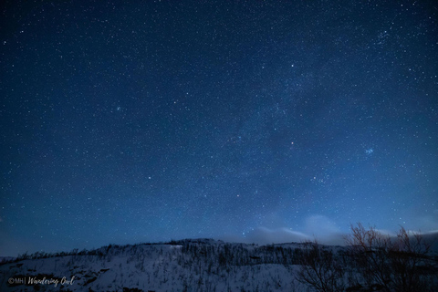 Night Star Walk on Snowshoes in the Finnish Wilderness