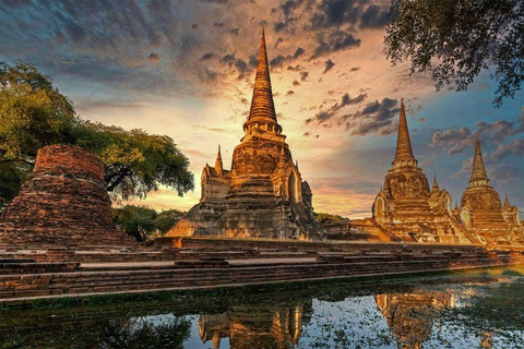 Bangkok: Ayutthaya Sunset & Night Temples Private Tour Private Tour (Up to 8 People) - English Guide & Van
