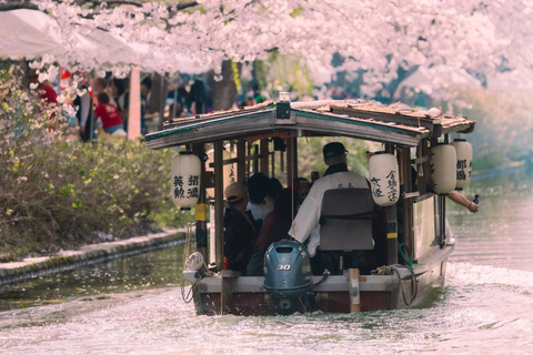 Kyoto Spring Cherry Blossom Day Tour Boat experience option