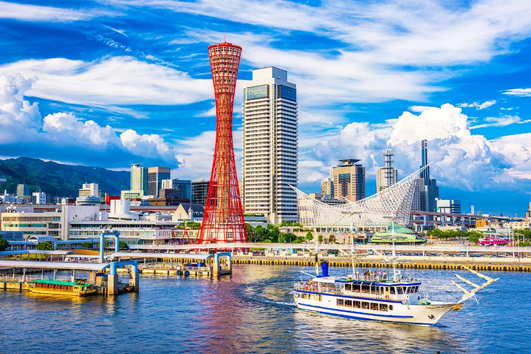 Osaka: Kobe hamn, Mt. Rokko kvällstur, Arima Onsen dagstur