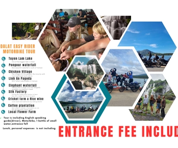 Dalat: MOTORBIKE TOUR TO PONGOUR FALLS- SILK- COFFEE FARM