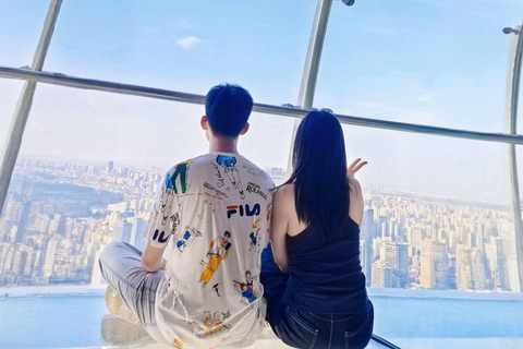 Shanghai: Oriental Pearl Tower Entry & Glass Skywalk Oriental Pearl Tower: Revolving Buffet & Two-Sphere Ticket