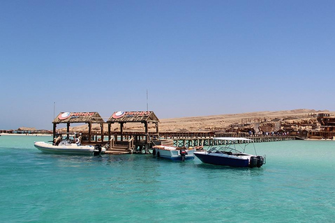 Hurghada: Bahía de Orange e Isla Giftun, buceo con tubo y almuerzoBahía de Orange: Recogida en Hurghada