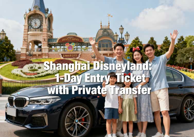 Shanghai: Disneyland-Tageskarte mit privatem Transfer