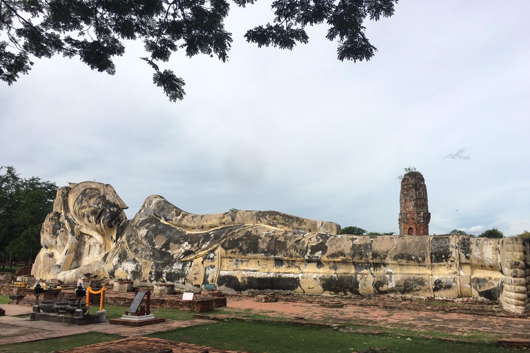 Da Bangkok: Tour pomeridiano della serenità e giro in barca di Ayutthaya2 Giorni 1 Notte