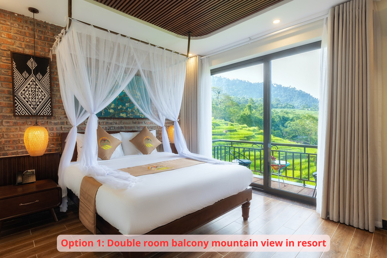 Hanoi: 2-Day Pu Luong Trekking & Resort balcony room Option 1: Balcony Mountain View Room at Resort