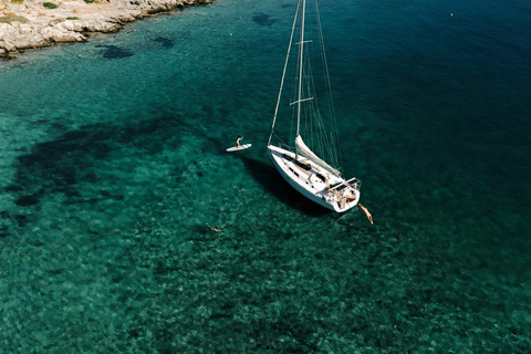 Agios Nikolaos : Excursion en bateau à voile à l'heure dorée avec vin et collations