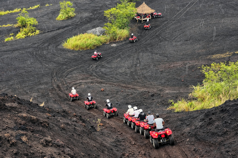 Bali: Mt Batur Black Lava ATV Quad Bike Adventure Tandem Quad Ride with Round Transfer