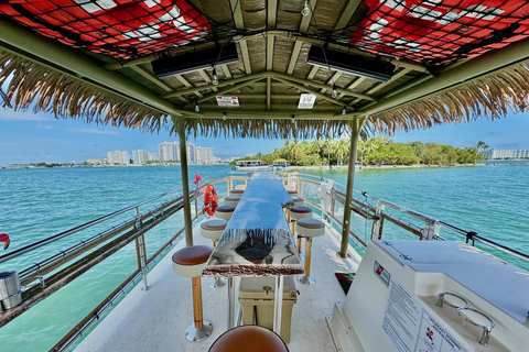 Miami: Por la Tarde Tour Privado en Barco Tiki por el Río Miami