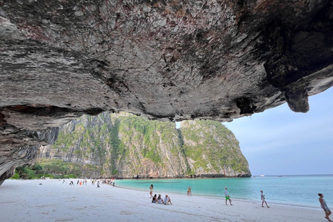 From Phi Phi: Morning/Afternoon Phi Phi Island Longtail Boat Half-Day Morning Phi Phi Island by Longtail Boat