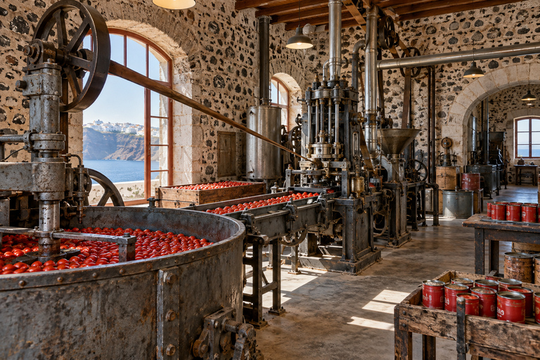 Santorini: Olive Oil, Tomato & Wine Tour with Hotel Pickup