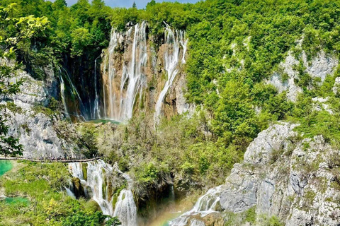 From Zadar: Plitvice Lakes Guided Tour with Boat & Train
