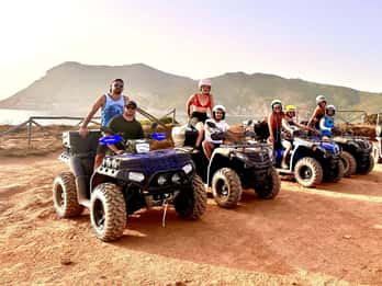 Alghero: Guided Quad Tour with Swim Stop