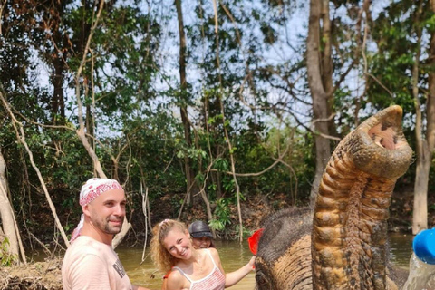 Visite du sanctuaire des éléphants et du temple de Banteay Srey au Cambodge