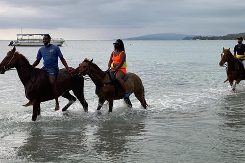 Trou bleu et randonnée à cheval au départ de Montego Bay