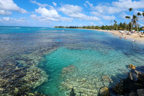 Von San Juan: Zip Line, Fluss und Luquillo Beach Tour