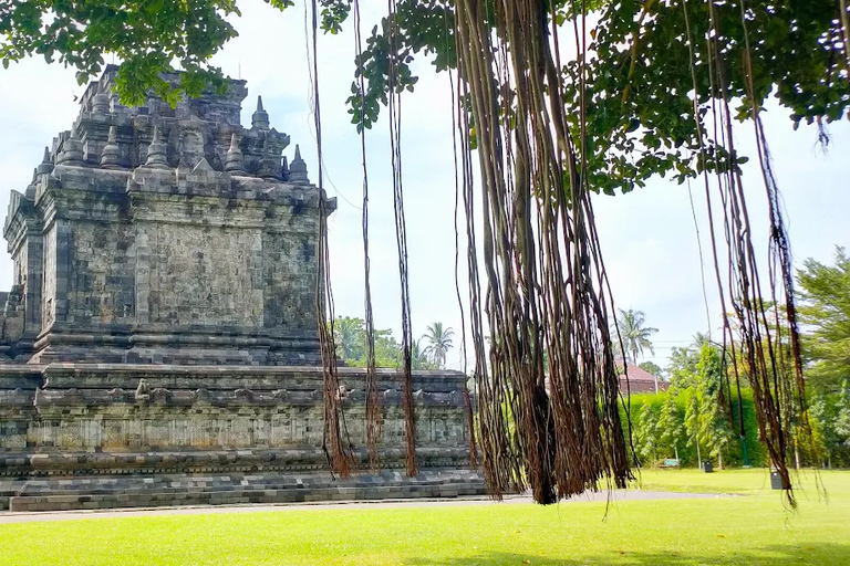 Borobudur soluppgång i Stumbu Hill, Borobudur och Mendut-templet