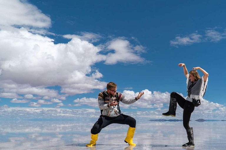 Uyuni: Stjärnornas natt + soluppgång i Uyuni Salt Flats