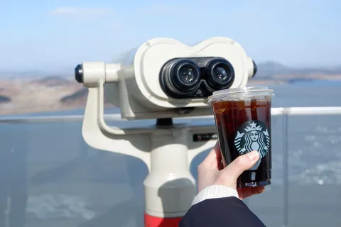 Depuis Séoul : Visite du Starbucks et de l'observatoire d'Aegibong
