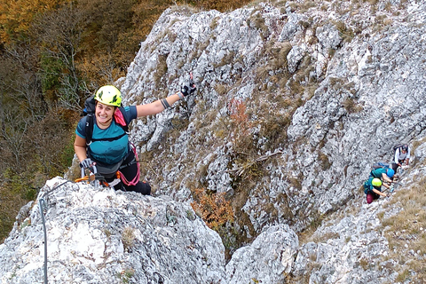 Brașov: Guided Gorge Hike, Caves, and Via Ferrata Adventure Brașov: Guided Hike and Caves