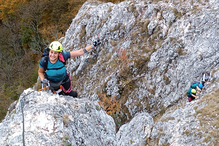 Brașov: Guided Gorge Hike, Caves, and Via Ferrata Adventure Brașov: Guided Hike and Caves