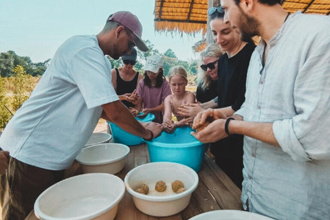 Rundtur i Kambodjas elefantreservat och Banteay Srey-templet