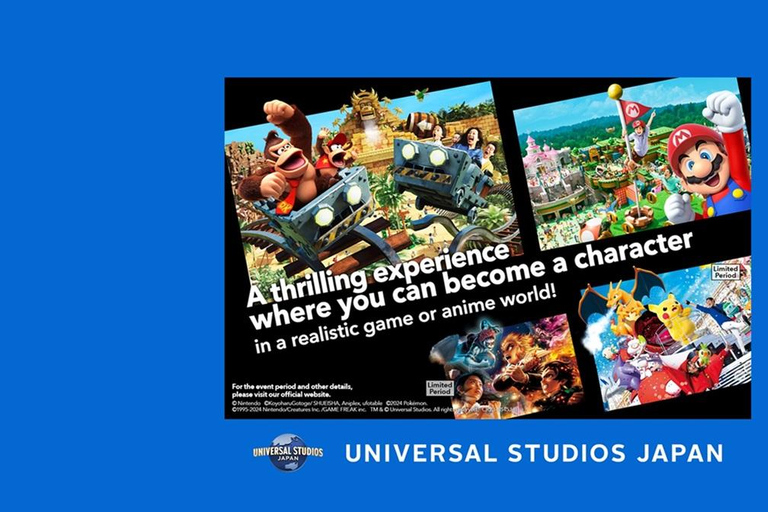 Osaka Universal Studios Japan Studio Pass & Private Transfer 1-Day Studio Pass and Private Morning Transfer from Osaka