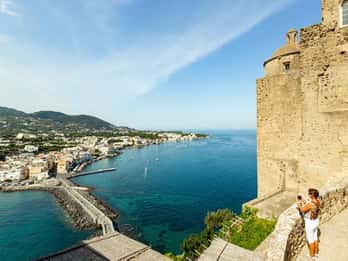 Ischia: Draagvleugelboot+Overdracht+Aragonees Kasteel toegangsbewijs