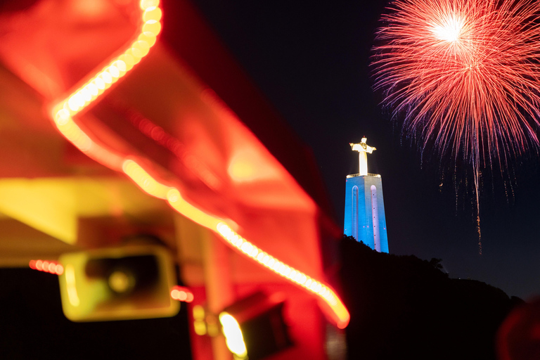 Lisbon: New Year's Eve Cruise with DJ, Open Bar & Fireworks Two-Deck Ship with DJ, Open Bar & Fireworks