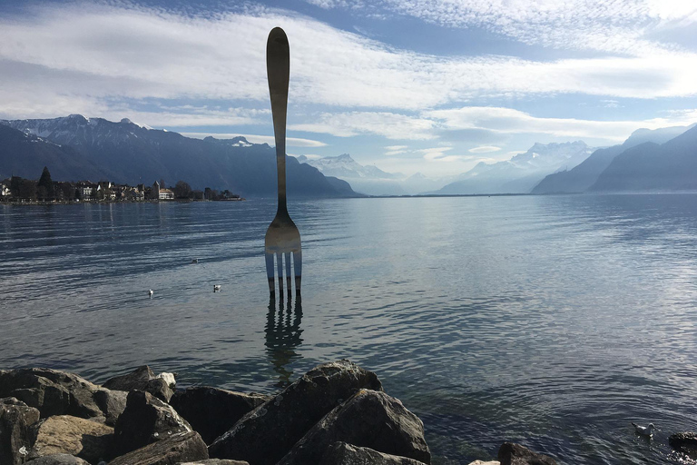 Vredige verkenning van Vevey voor gezinnen