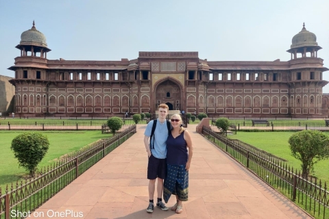 From Delhi: Day Trip to Taj Mahal, Agra Fort, and Baby Taj Private Tour with AC Car, Driver, Guide, Entrance and Lunch