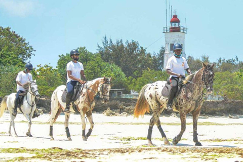 Randonnée à cheval sur la plage de Zanzibar