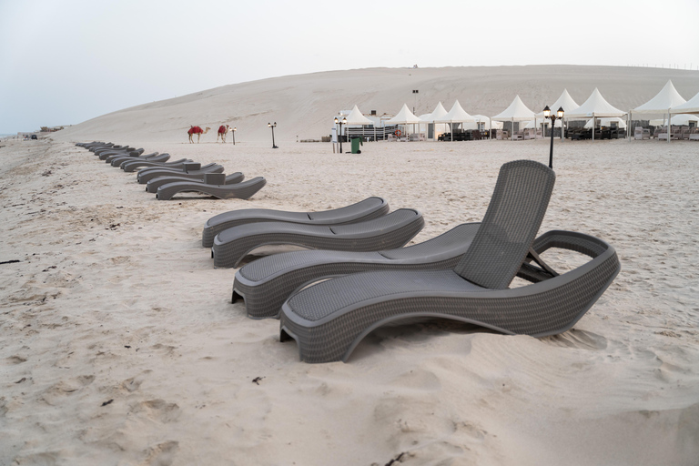 Doha: Full day Overnight & Day pass in Pvt Desert Beach Camp Doha: Full day Dune Bashing with a meal in Desert Beach Camp