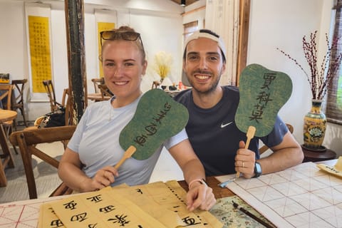 Shanghai: Zhujiajiao Water Town with Calligraphy Experience