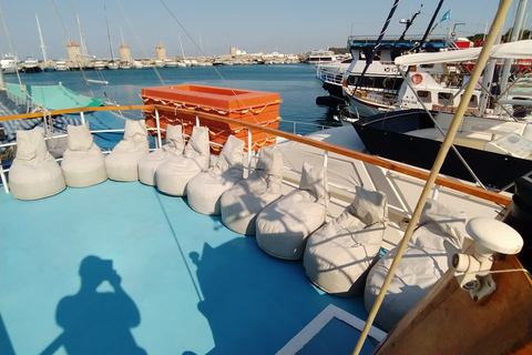 6 uur pleziercruise om te zwemmen en snorkelen6 uur pleziercruise naar Kallithea, Anthony Quinn, Afandou