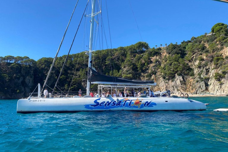 Lloret de Mar: Catamaran Sailing Cruise with BBQ and Drinks Afternoon Catamaran Sailing Cruise with Barbeque & Drinks