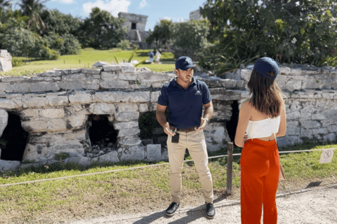 Cancun/Puerto Morelos: Wycieczka do Tulum, Cenote i Playa del CarmenCancun/Puerto Morelos: Wycieczka, udogodnienia + lunch w pudełku + napoje