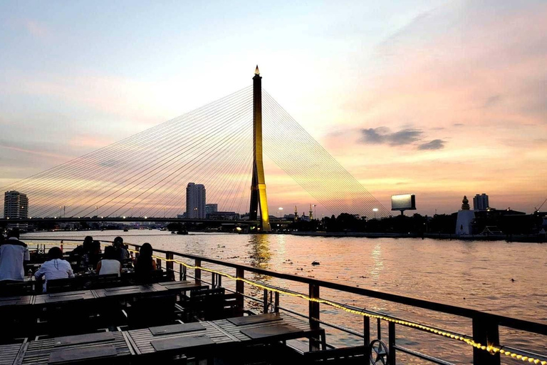 Bangkok: White Orchid Chao Phraya Dinner Cruise Dinner Cruise: Free Flowing Beer at Icon Siam (Pier 4)