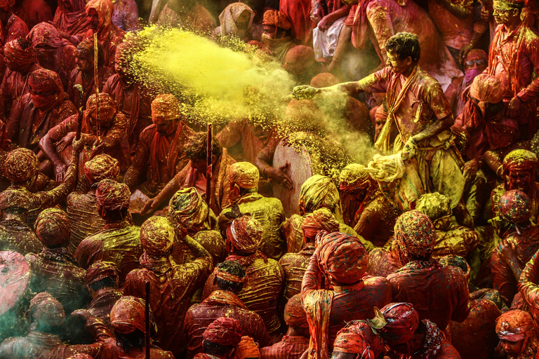 Holi Celebration Day Trip to Mathura & Vrindavan with Guide