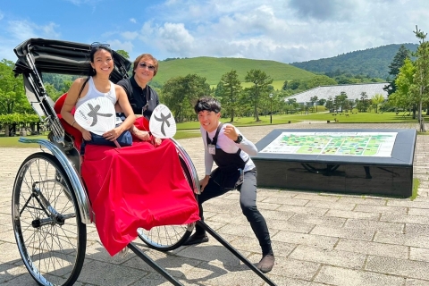 Nara: Kulturerbe-Tour mit der Rikscha70min Mt. Wakakusa und die berühmten Hirsche von Nara