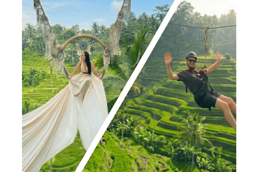 Ubud: Schaukel-, Zipline- und SkyBike-Abenteuer auf den Reisterrassen. Foto: GetYourGuide