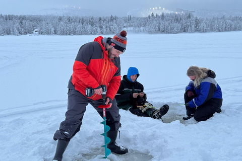 Levi: Ice Fishing Experience with Bonfire and Lunch