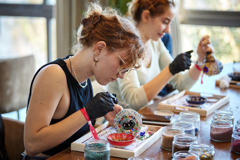 Cappadoce : Atelier de fabrication de lampes en mosaïque traditionnelle turque