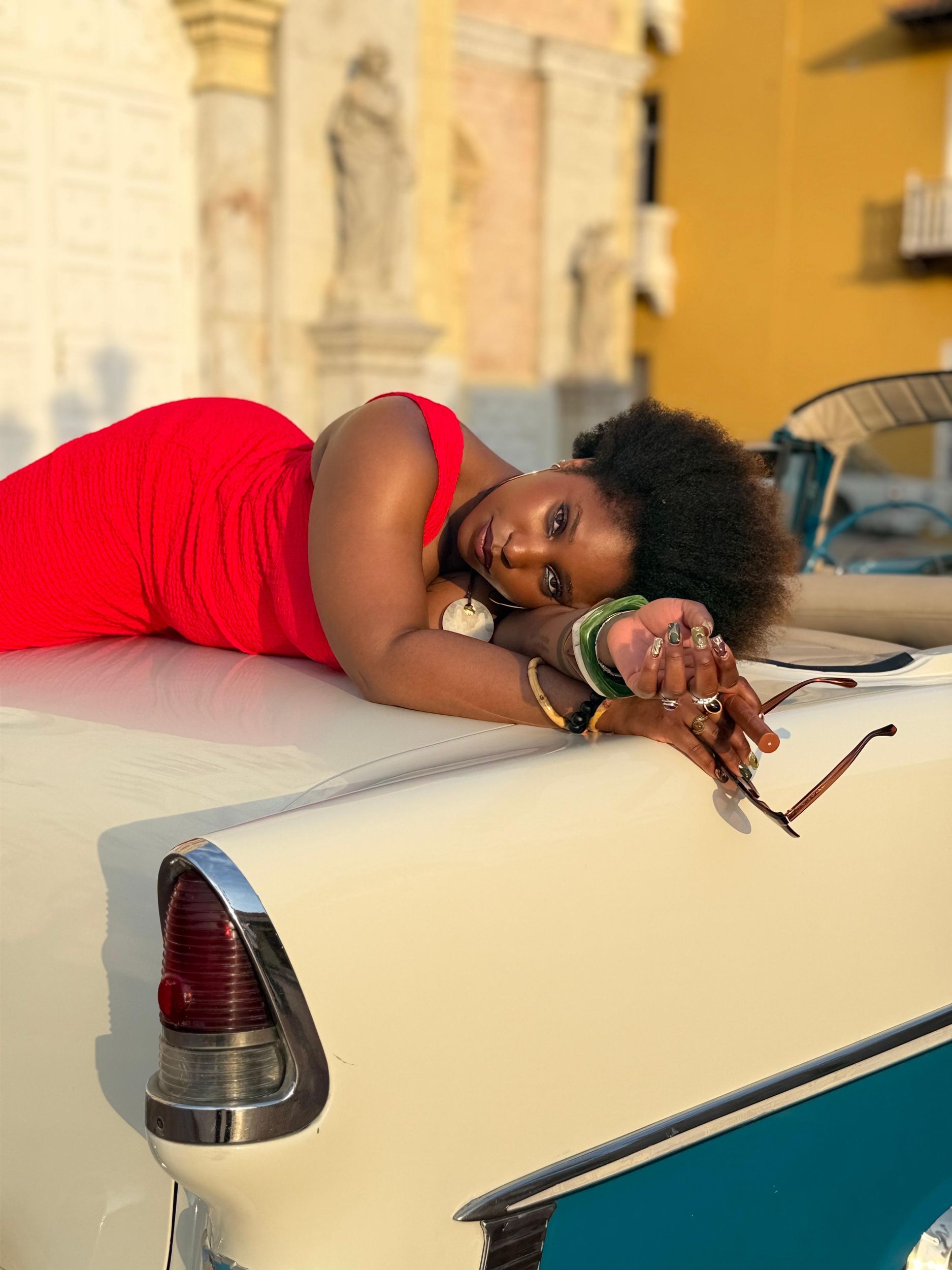 Fahrt mit einem Oldtimer mit Fotosession in Cartagena de Indias