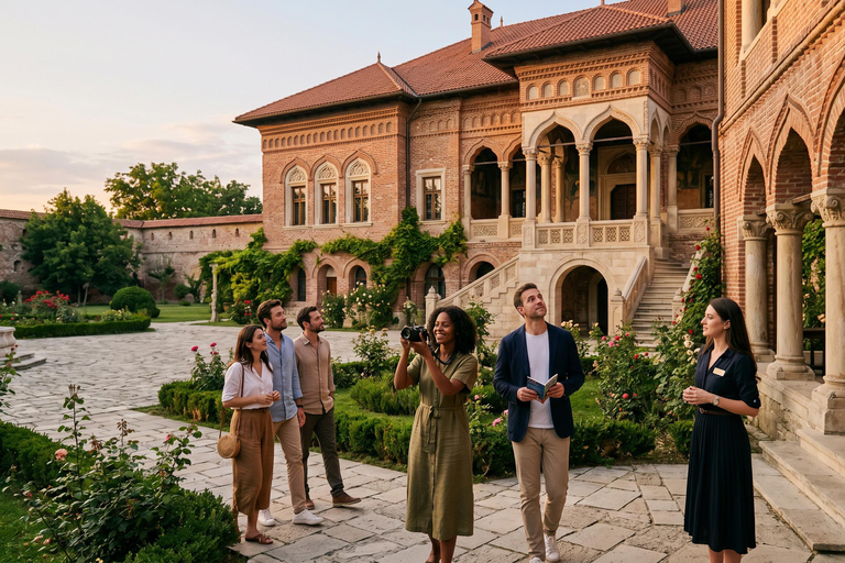 From Bucharest: Peles Castle, Bran Castle & Brasov Day Tour MINIVAN Tour with Entrance tickets included to Peles & Bran