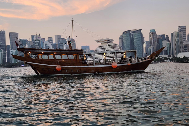 Doha: Evening Dhow Cruise with Box Park, Corniche & Pearl