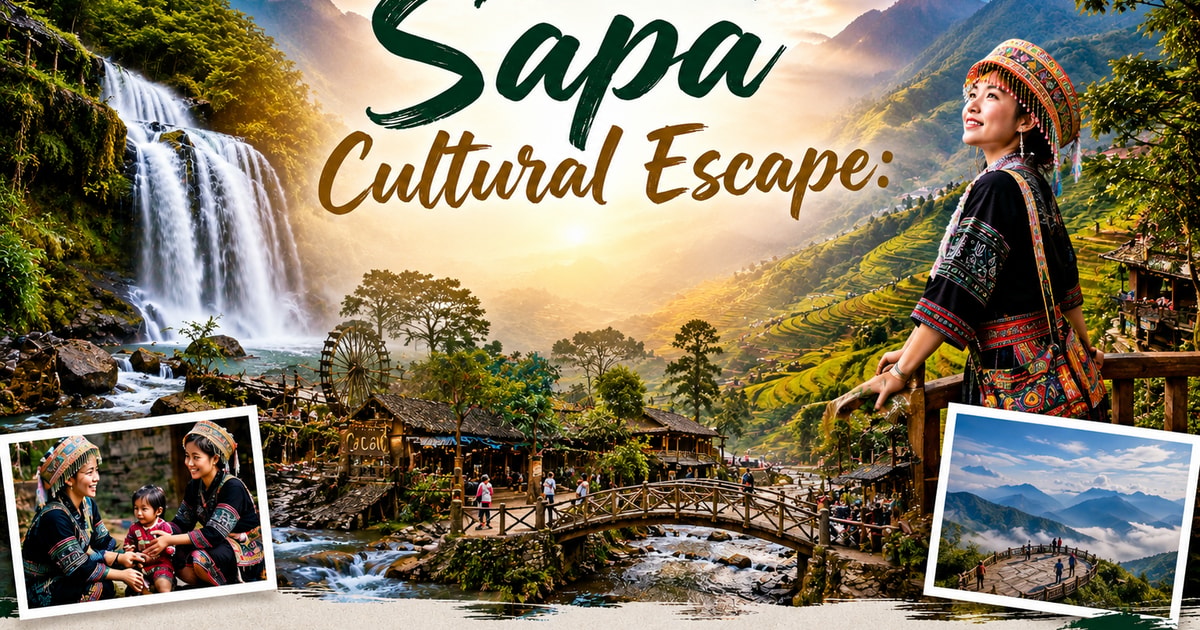 Sapa: Cat Cat Village, Waterfall & Mountain Tour with Lunch
