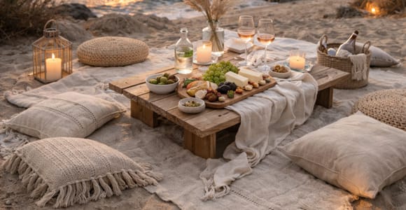 Mykonos: Luxury Sunset Picnic with Wine & Sea Views