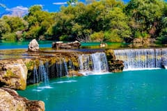 Alanya, Side & Antalya: Manavgat-Boot, Wasserfall & Basar