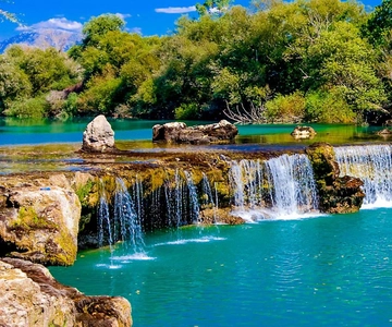 Alanya/Side: Rio Manavgat e cascata, passeio de barco e bazar